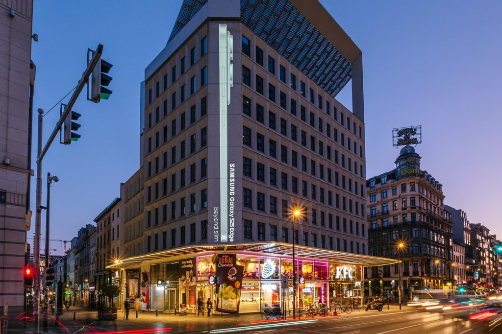 Video mapping Samsung Brussels